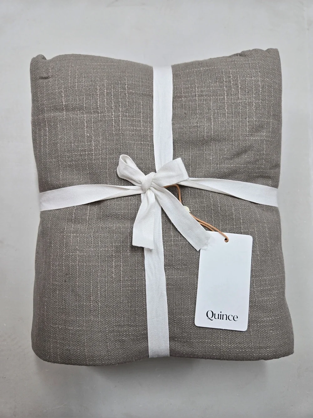 NWT QUINCE Set Of 2 48x84 Cotton Slub Curtains Grey 0717